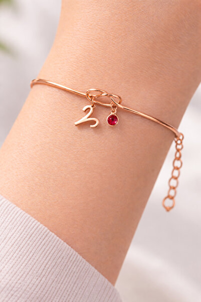 Auryne Jewelry 925 Ayar Gümüş Kişiye Özel Doğum Taşlı Burç Sembollü Düğüm Güm...