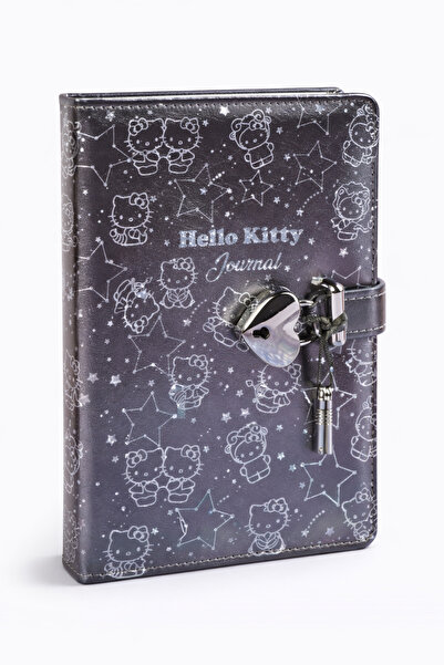 MedyStore Hello Kitty Özel Tasarım - Kutulu - Kilitli Çizgili Defter | A5 | 1...