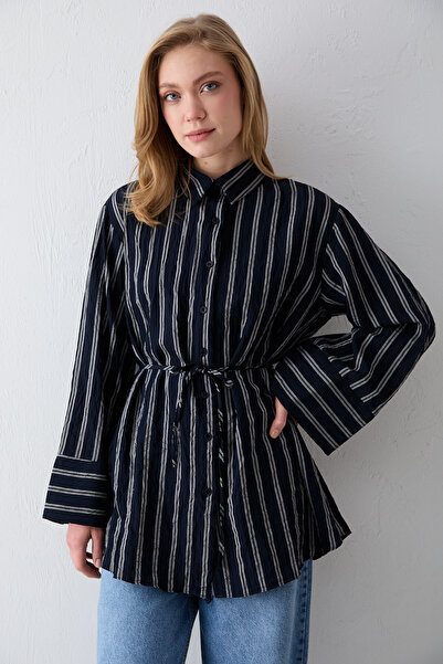 Melike Tatar Prugasto Poplin Košulja 3-4423