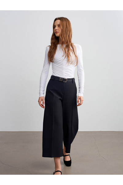 Dilvin 72640 Pantaloni cu croială dreaptă - Negru