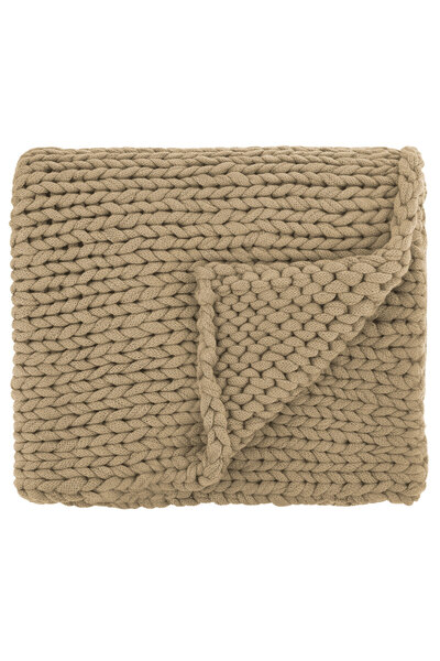 DECOMEX Knitted blanket PALMER 130x170cm beige