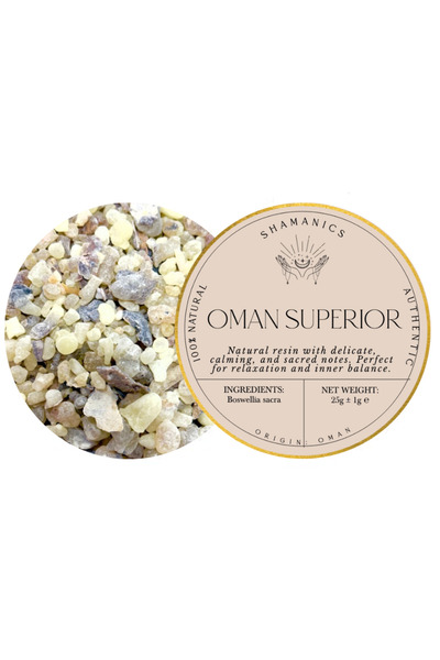 Shamanics Natural Oman Superior Incense, Boswellia Sacra, small grain, 25 gr,...