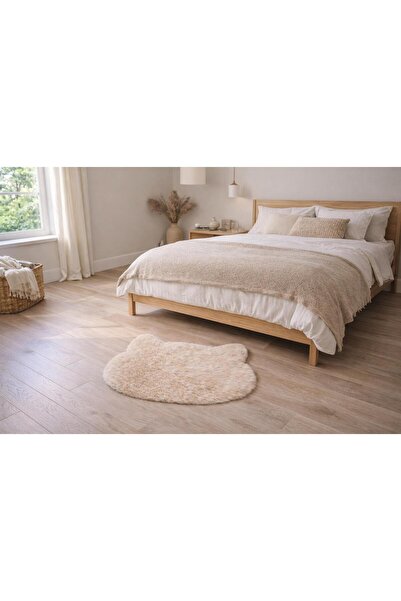 EYPRICH KUZU POST PELUŞ SÜET TABAN KEDİ DESENLİ İNCE HALI - YUMUŞAK DOKULU TÜY