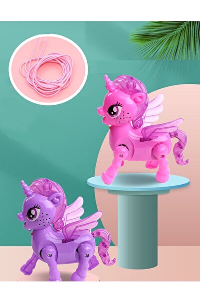 Lunitoys Mor Unicorn Oyuncak Bebeklerin Emekleme Arkadaşı Sesli Işıklı Yürüyen Unicorn Oyuncak 1 Adet