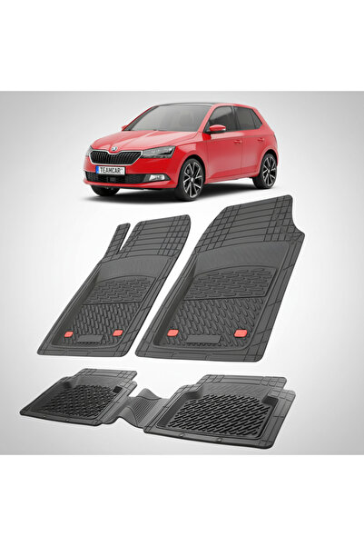 TEAMCAR Πατάκια δαπέδου συμβατά με Skoda Fabia III Hatchback Facelift 2018-20...