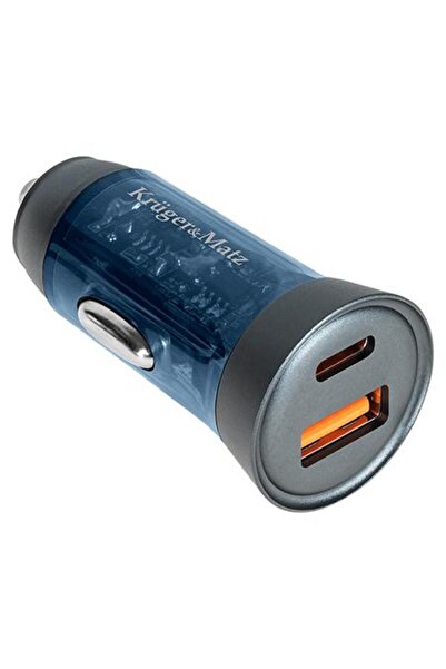 Kruger&Matz Φορτιστής αυτοκινήτου KM0872, 1 x USB-C, 1 x USB, 43W (Μαύρο)