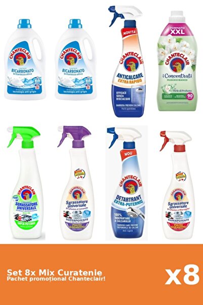 Chanteclair Set 8 Mix Curatenie Chanteclair: Lamaie, Bicarbonat, Puternic, Mo...