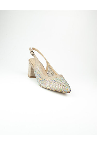 BABALİ Miss Park Moda 4030 Stone pantofi cu toc Aur