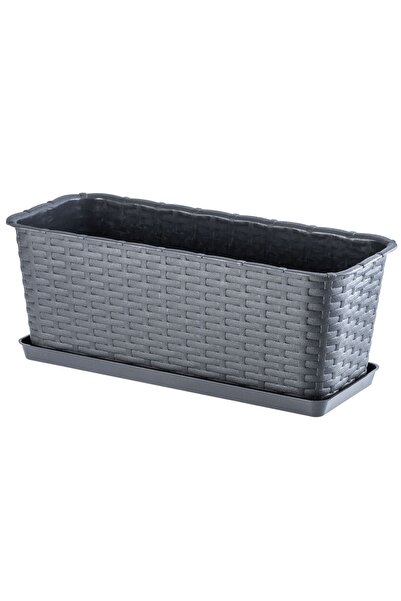 KADAX Ghiveci de balcon cu suport pentru flori, 40 cm, grafit