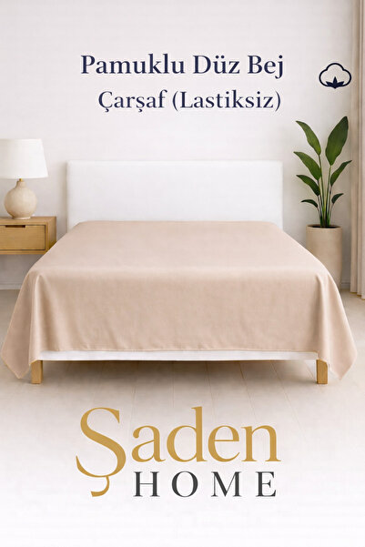 SADEN HOME Pamuk KOMADA DVOJNO BEŽ ČARŠAF Čaršav 0X240 CM