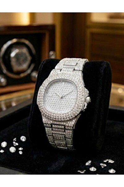 Valetta Bijuteri GÜMÜŞ RENK TAŞLI KADIN KOL SAATİ