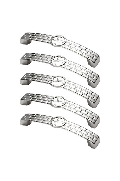 flores Set 5 Manere pentru mobila, din metal, OZS-1164, lungime 114 mm, dista...