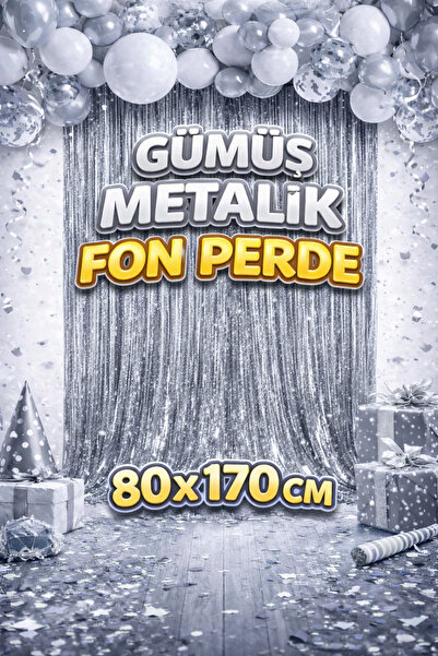 BİLGİ K K Metalik Arka Fon 80x170 cm Kapı,Perde ve Duvar Süsleme Parti Dekoru...