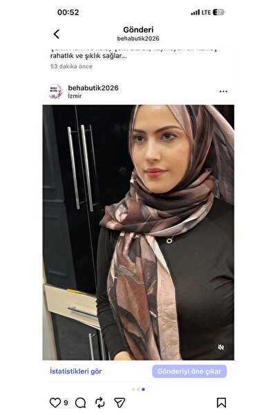 Beha Butik Desenli pamuk bambu kraş şal