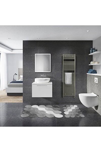 UnicUtil Σετ covorase baie 2 piese, Sophisticated Texture, UnicUtil, Gri