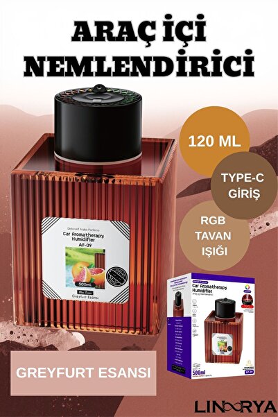 linarya AF-09 Araç İçi Hava Nemlendirici ve Difüzör– Aromaterapi, Yıldız Tava...