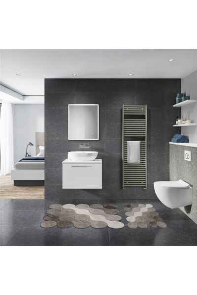 UnicUtil Σετ covorase baie 2 piese, Premium Feel, UnicUtil, Maro