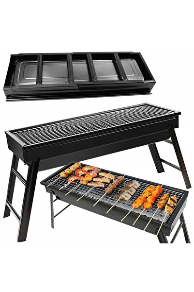 zola Grătar de camping portabil, rezistent la intemperii, reutilizabil, 60x32...