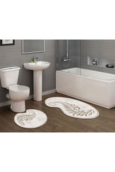 UnicUtil Комплект covorase baie 2 piese, Elegant Design, UnicUtil, Cream