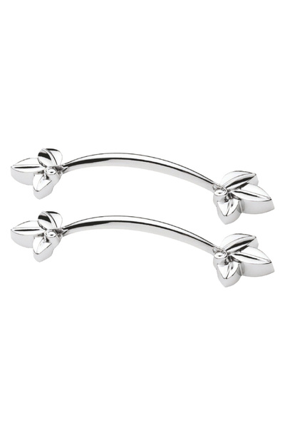 flores Set of 2 Furniture handles, metal, OZS-1148, length 160 mm, hole dista...