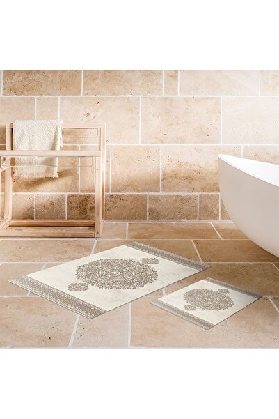 UnicUtil Σετ covorase baie 2 piese, Sophisticated Texture, UnicUtil, Maro