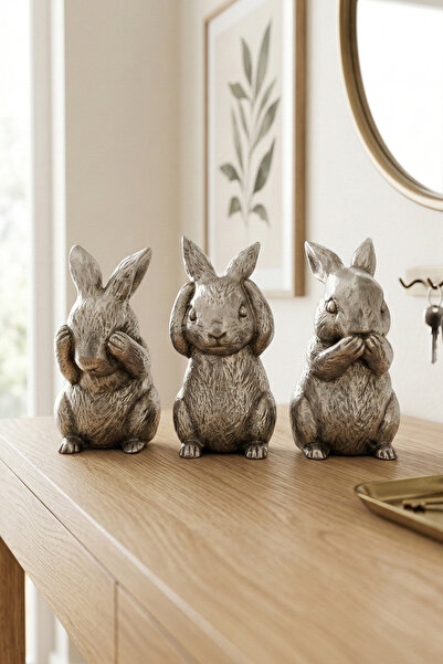 bakan hediyelik HOPREN 3’lü Set Tavşan Temalı Görmedim Duymadım Bilmiyorum De...