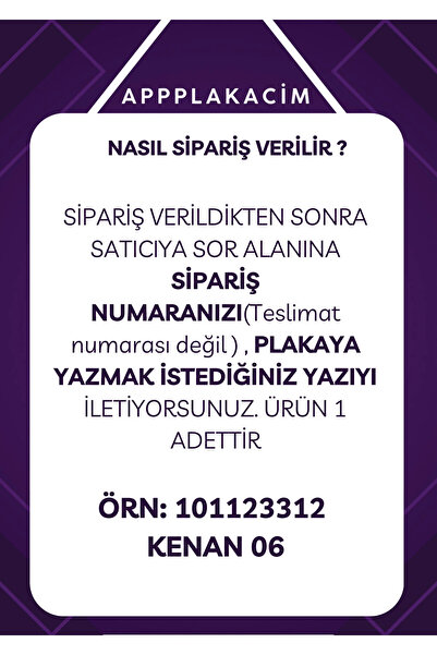 Expresspleksi Karavan Plakası, Dekor Plaka, Özel Plaka, Kabartma Baskı, 1 Adet