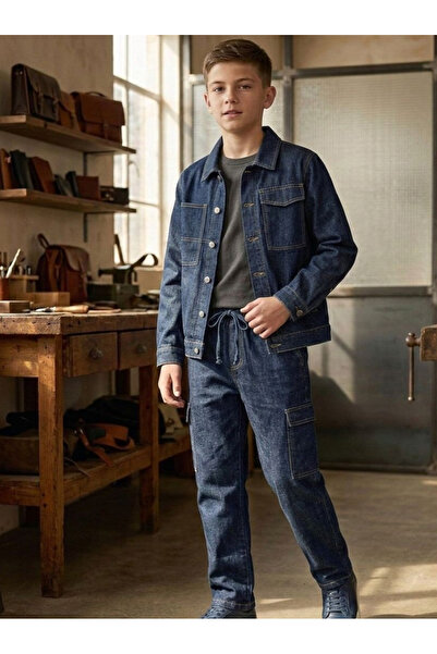 Ugly Duck SET JACHETĂ ȘI PANTALONI DIN DENIM PENTRU VÂRSTELE 9-14 ANI - ALBAS...
