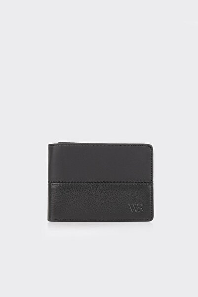 White Stone Genuine Leather Premium Black Men's Wallet