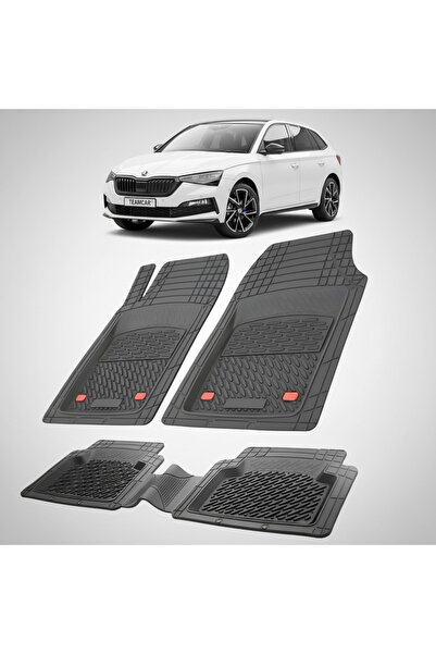 TEAMCAR Πατάκια δαπέδου Skoda Scala I Συμβατά Hatchback 2019-2023 | Μαύρα