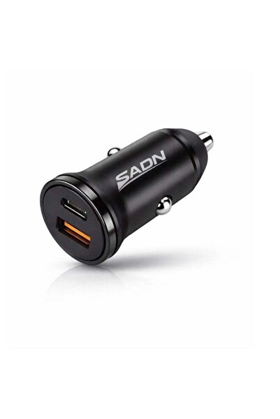 Sadn Nano Dual-Port Car Charger – Ultra-Compact Fast Charging Metal Adapter w...