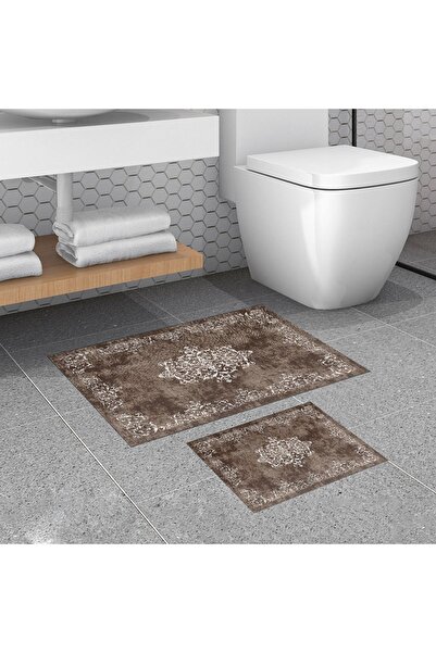 UnicUtil Set covorase baie 2 piese, Chic Finish, UnicUtil, Maro