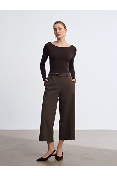 Dilvin 72640 Παντελόνι με ίσια μπατζάκια-Χακί