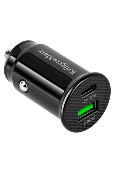 Kruger&Matz Φορτιστής αυτοκινήτου KM0870, 1 x USB-C, 1 x USB, 20W (Μαύρο)