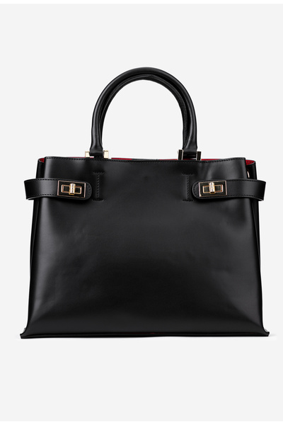 Dasha Geanta dama neagra din piele naturala