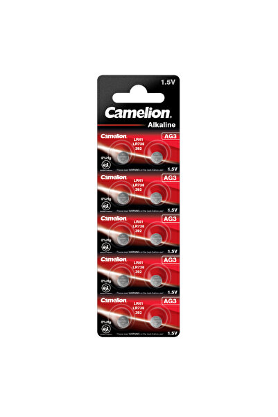 CAMELİON Set 10 Baterii Alcaline AG3 / LR41 1.5V 41mAh