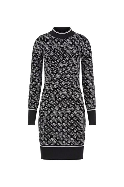 Guess Kleid LS Lise 4G Logo SWTR Mini-Strickkleid