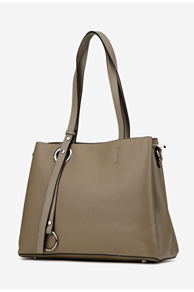Dasha Taupe textured Leather women's bag