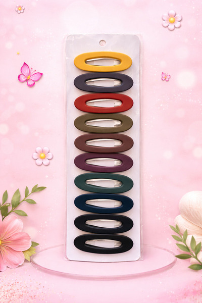 Hobi Kafe 10 Colorful Oval Snap Buckles