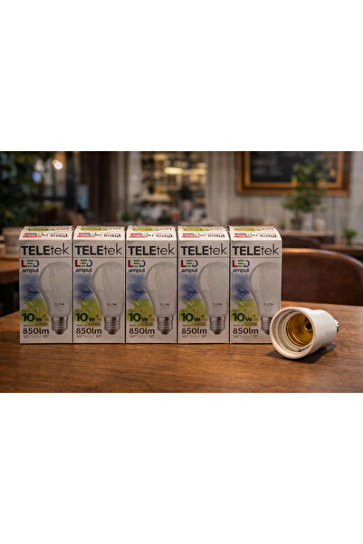 Teletek 10 W LED AMPUL 5'Lİ PAKET BEYAZ IŞIK