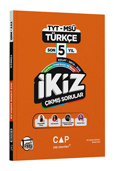 Çap Yayınları Ders Platosu TYT MSÜ Türkçe Son 5 Yıl İkiz Çıkmış Sorular 2026