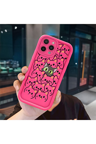 ucuc حافظة سيليكون باللون الأحمر الوردي متوافقة مع هاتف iPhone 14 Pro Max، مق...