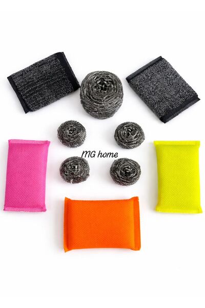 VENON 10 Piece Dishwashing Set ❤️   Stainless Steel Dish Sponge Steel Wire Scourer Sponge