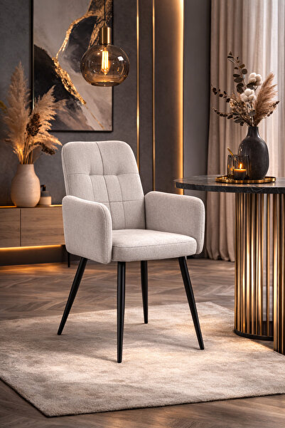 N.zone A modern chair Puffer in olive green velvet fabric with black metal le...