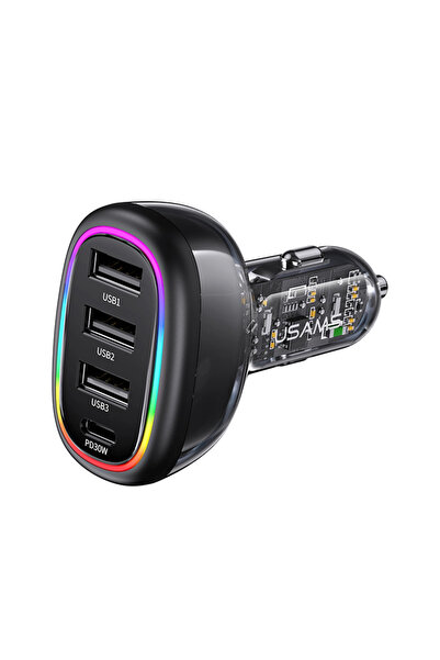 AT Performance Încărcător auto rapid USAMS 30W USB-C PD + 18W USB-A, putere t...