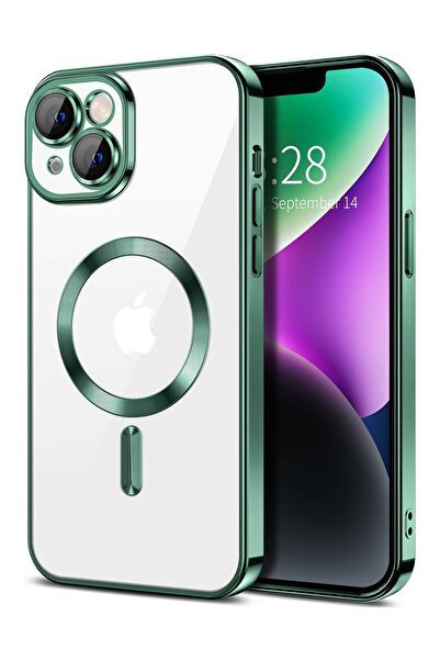 OEM Husa Luxury Magnetica, protectie camere, pentru iPhone 14, Verde