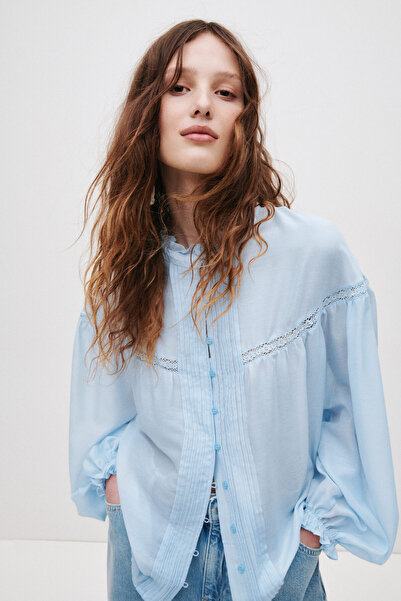 H&M Fırfırlı ve Balon Kollu Bluz