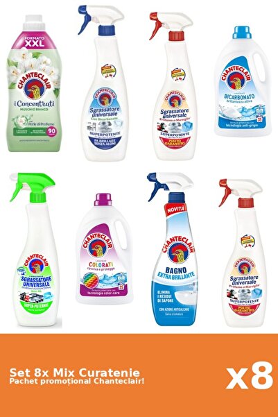 Chanteclair Set 8 Mix Curatenie Chanteclair: Lamaie, Bicarbonat, Clasic, Colo...