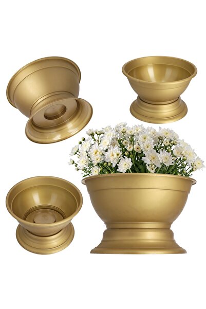 KADAX Ghiveci de flori pentru pietre funerare de cimitir, capac din plastic, ...