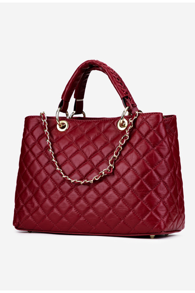 Dasha Geanta dama din piele naturala grena Milona